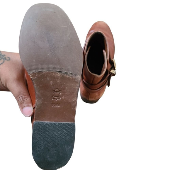 Tory Burch Booties Brown Leather Size 6.5 - Picture 10 of 10